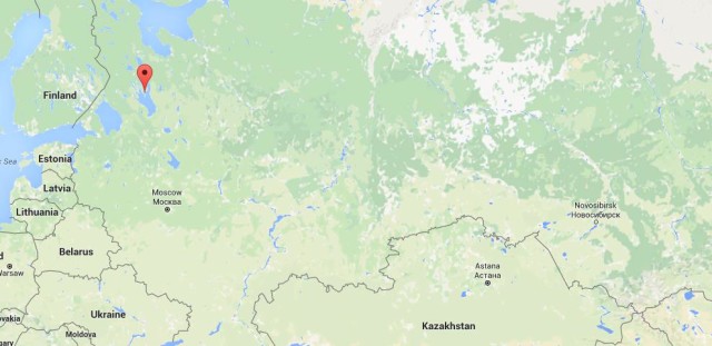 location Kizhi Island on map Russia