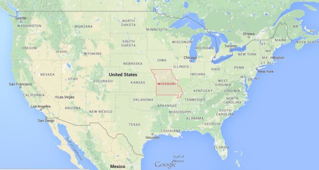 location Missouri on USA map