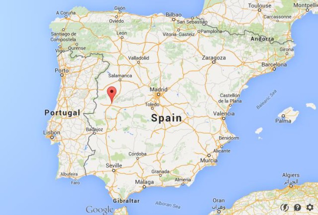 location Plasencia on map Spain