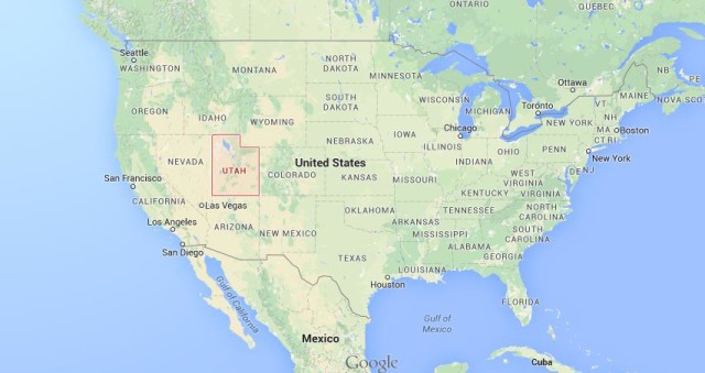 location Utah on USA map