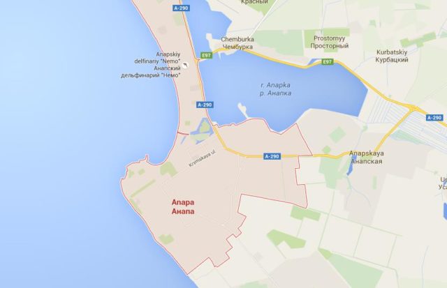 Map of Anapa Russia