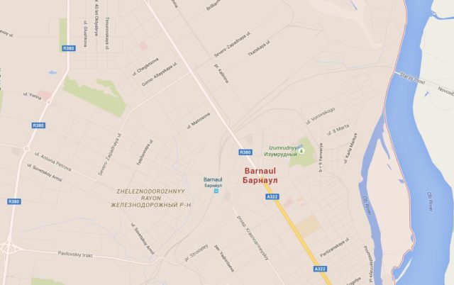 Map of Barnaul Russia