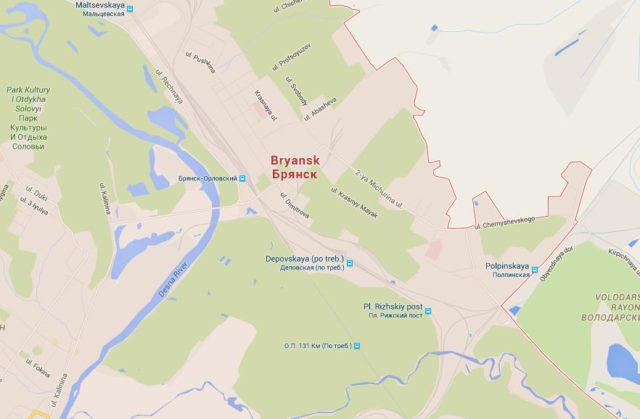 Map of Bryansk Russia