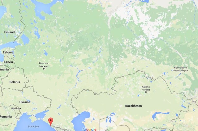 location Adler on map Russia