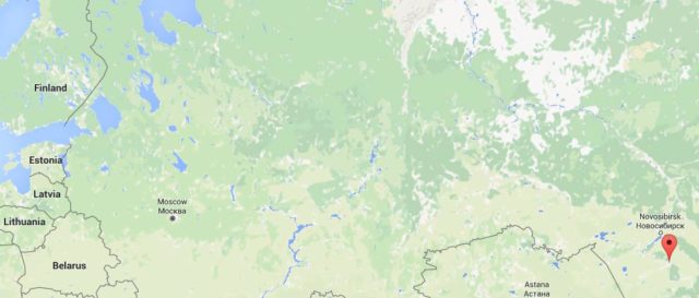 Location Barnaul on map Russia