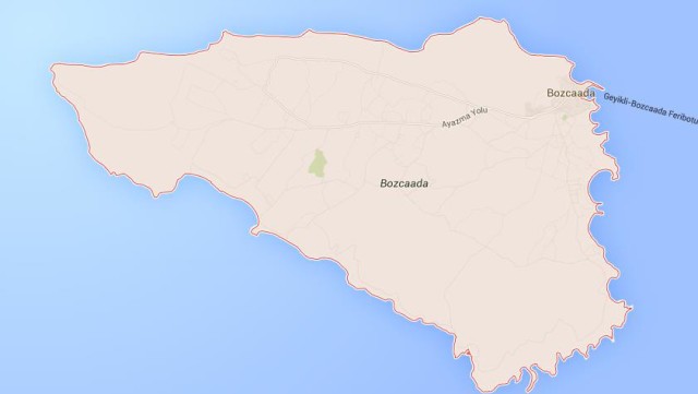 Map of Bozcaada Turkey