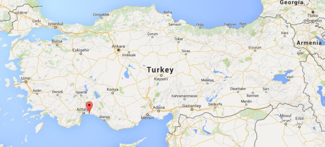 location Belek on map Turkey