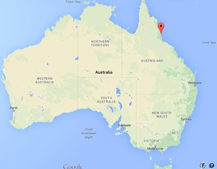 Where is Mission Beach on map Australia