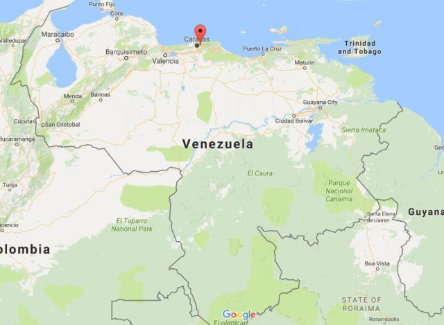 Location Petare on map Venezuela