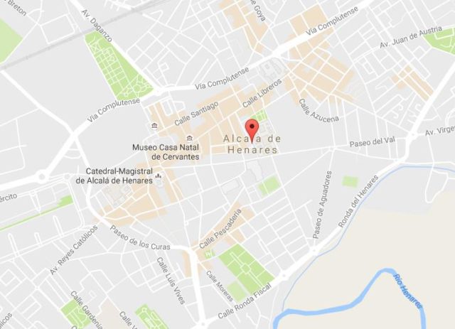 Map of Alcala de Henares Spain