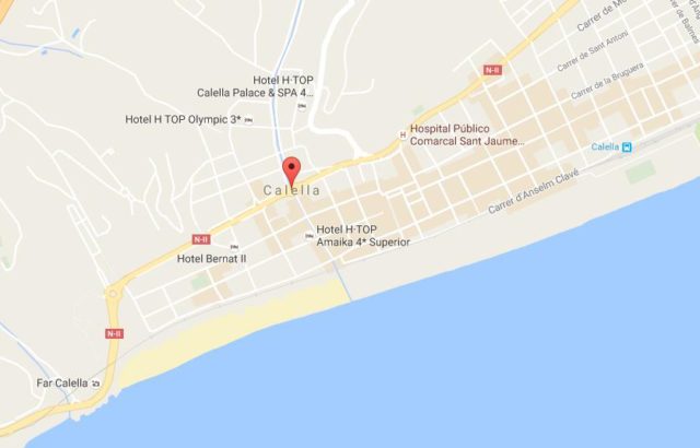 Map of Calella Spain