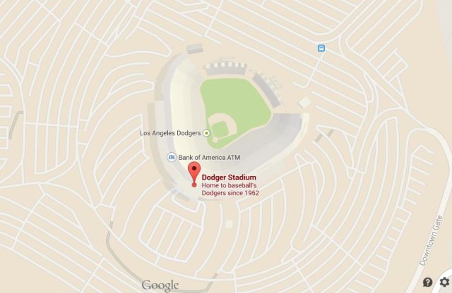 Map of Dodger Stadium LA