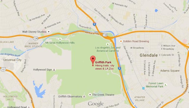 Map of Griffith Park Los Angeles