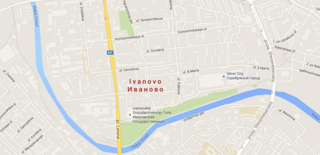 Map of Ivanovo Russia