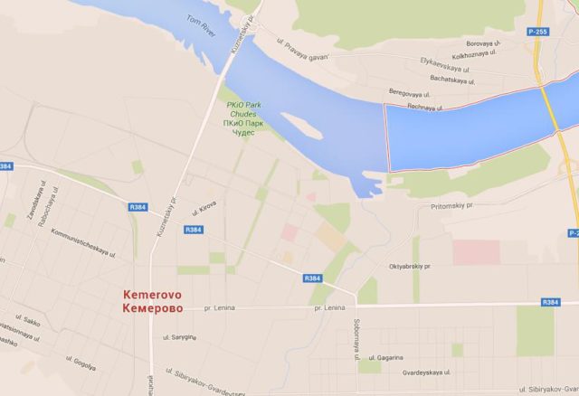 Map of Kemerovo Russia