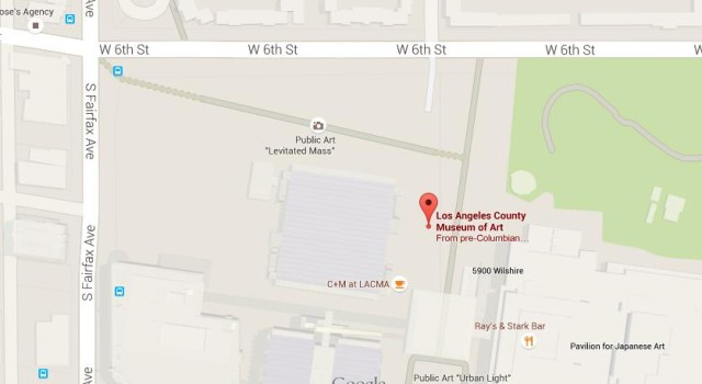 Map of LA County Museum of Art