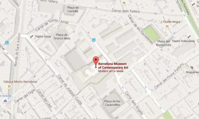 Map of Museum of Contemporary Art Barcelona