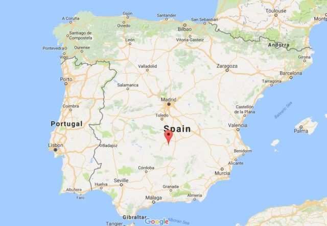 Location Almagro on map Spain