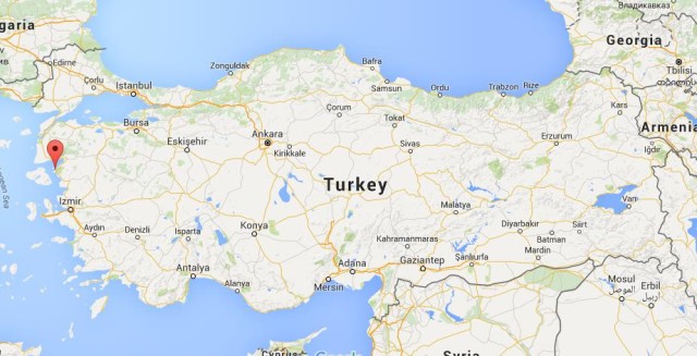 location Ayvalik on map Turkey