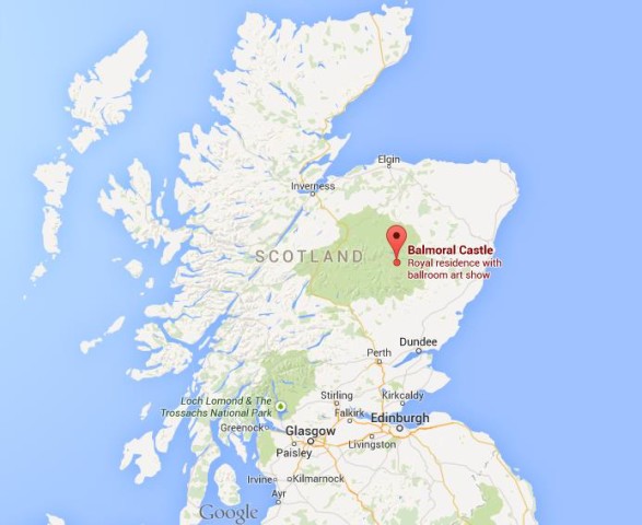 location Balmoral Castle on Map Scotland