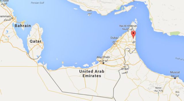 Location Fujairah on map United Arab Emirates