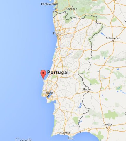 location Peniche on map of Portugal