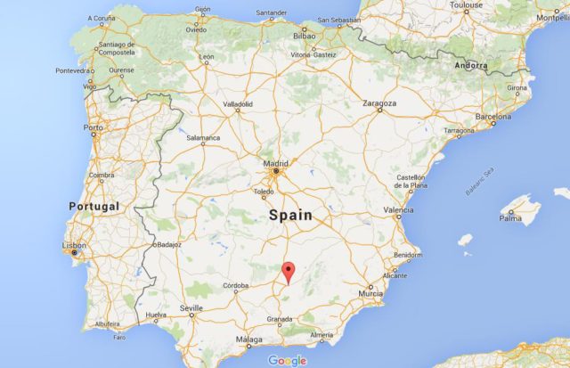 Location Ubeda on map Spain