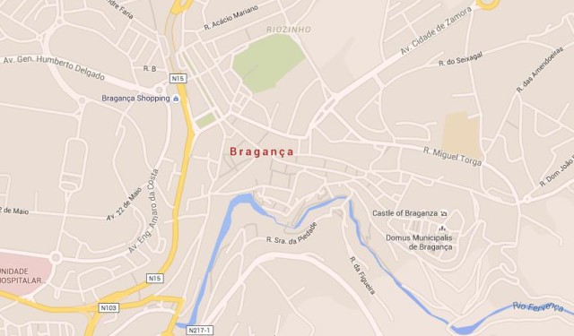 Map of Bragança Portugal