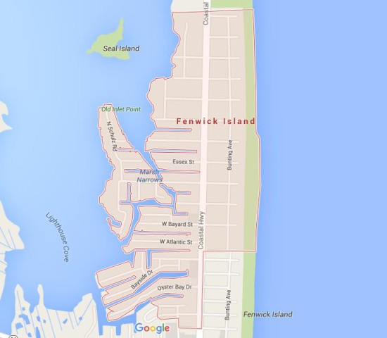 Map of Fenwick Island USA