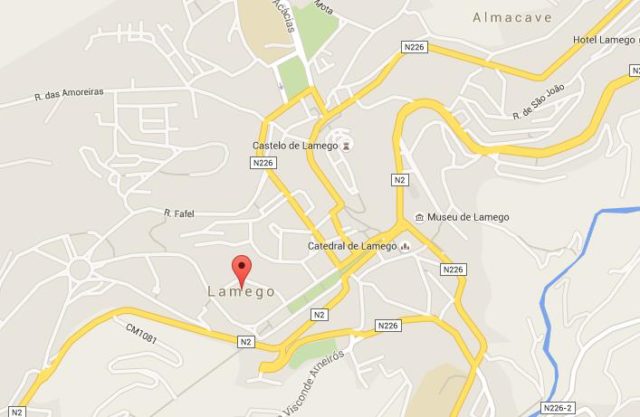 Map of Lamego Portugal