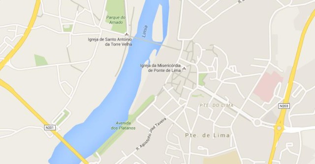 Map of Ponte de Lima Portugal