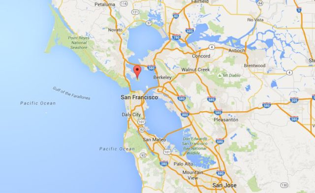 Location Angel Island on map Bay Area