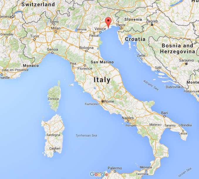 Where is Caorle on map Italy
