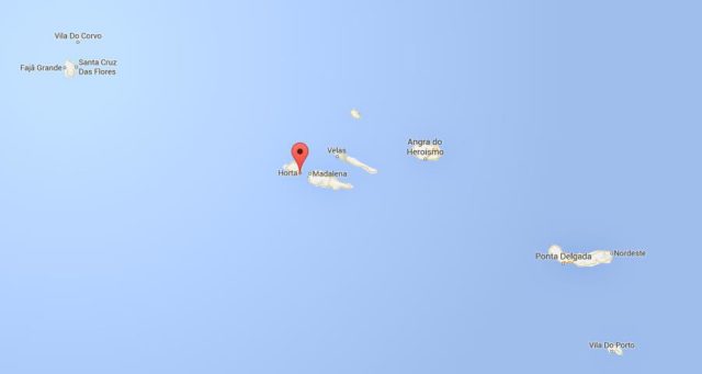 Location Horta on map Azores