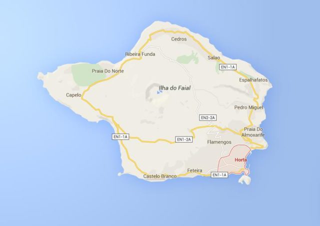 Location Horta on map of Faial