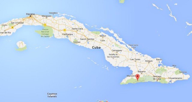 Location Pico Turquino on map Cuba