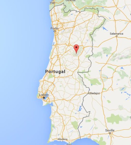 location Serra da Estrela on map Portugal