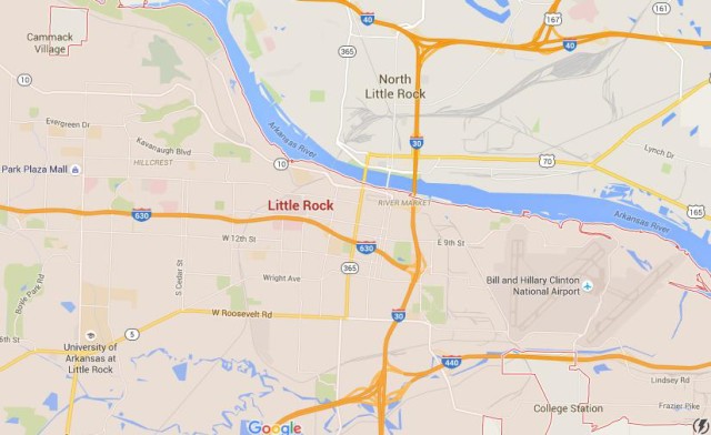 Map of Little Rock USA