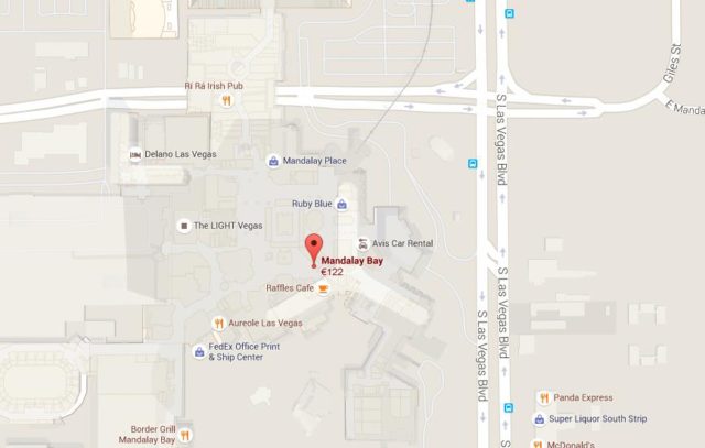 Map of Mandalay Bay Las Vegas