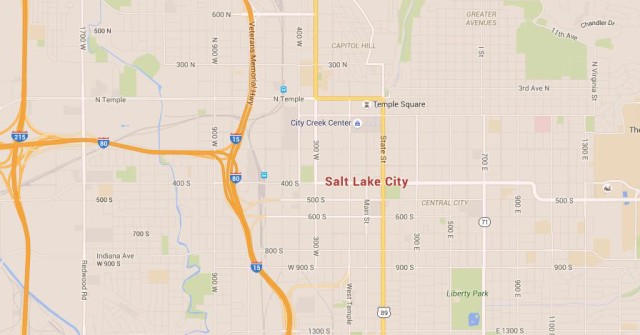 Map of Salt Lake City USA