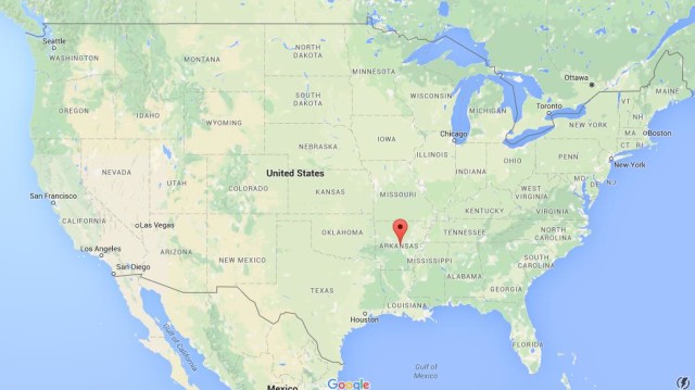 location Little Rock on map of USA