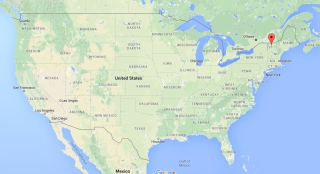 location Vermont on USA map