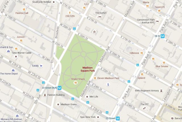 Map of Madison Square NYC