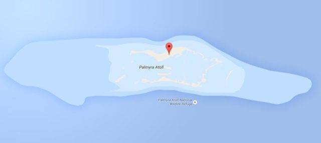 Map of Palmyra Atoll USA