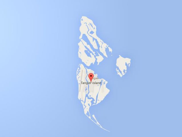 Map of Tangier Island USA