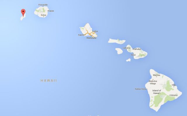 Location Niihau on map Hawaii