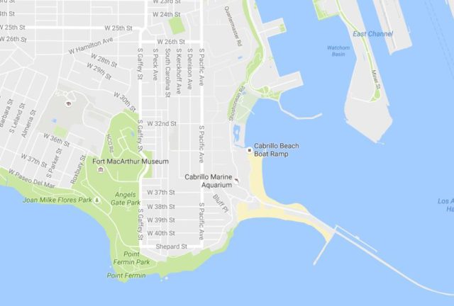 Map of Cabrillo Beach LA