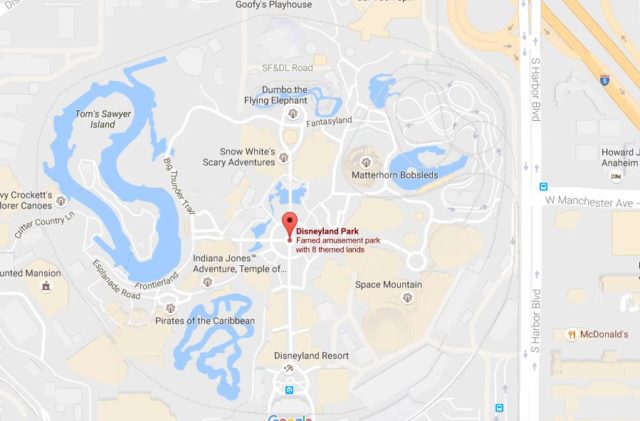 Map of Disneyland Resort LA