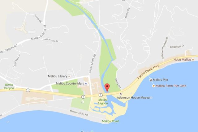 Map of Malibu Lagoon LA