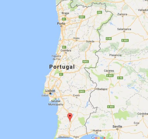 location-ourique-on-map-portugal